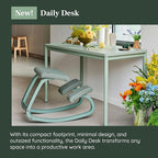 Branch Daily Desk - Functional at Home Office Desk with Effortless Assembly, Timeless Design, Rounded Corners, and Built-in Cable Notch - 36” W x 28.5” H x 24” D - Sage Work Table