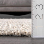 nuLOOM Ashli Solid Farmhouse Jute Area Rug, 8'6" x 11'6", Off-white