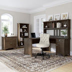 Bush Furniture Salinas 2 Drawer Lateral File Cabinet in Ash Brown, Home Office Storage Solution, Organizer with Drawers for Workspace, Filing Unit