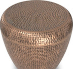 SIMPLIHOME Preston Modern Industrial 22 inch Wide Metal Metal Side Table in Antique Copper, Fully Assembled for the Living Room and Bedroom