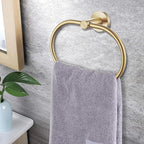 Brushed Gold Bathroom Accessories Set, 7 Pieces Gold Towel Bar Bathroom Hardware Set, 31.5 Inch Towel Racks for Bathroom, SUS304 Stainless Steel Bathroom Towel Holder Toilet Paper Holder Wall Mounted