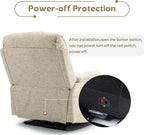 Power Lift Recliners Chairs for Elderly Adults Lay Flat Recliner with Heat & Massage, Wireless Charging Device, USB Ports, Cup Holder, Lumbar Pillow, 400Lbs (Velvet Fibric,Beige)