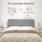 Queen Size Headboard Only-No Assembly, Upholstered Headboard Queen Size Linen Fabric Modern Style Headboards for Adjustable Bed Extra-Thick, Dark Gray