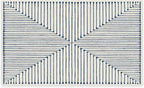 RUGGABLE x Jonathan Adler Machine Washable Modern Area Rug – Inkdrop Slate Blue 3x5, Stain-Resistant, Non-Slip – Small Rugs for Living Room, Bedroom, Hallway, Entryway & Office–with Standard Pad