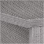 Bush Business Furniture Studio C 72W x 36D Bow Front Desk in Platinum Gray