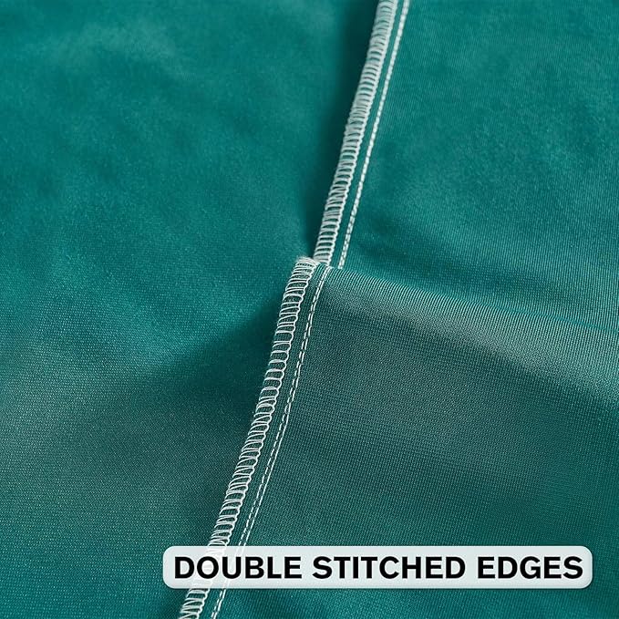 FUTEI Teal Velvet Throw Pillow Covers 22x22 Inch Set of 2,Soft Embossed Leaf-Relief Textured Cushion Cases,Natural Home Decor for Couch Living Room