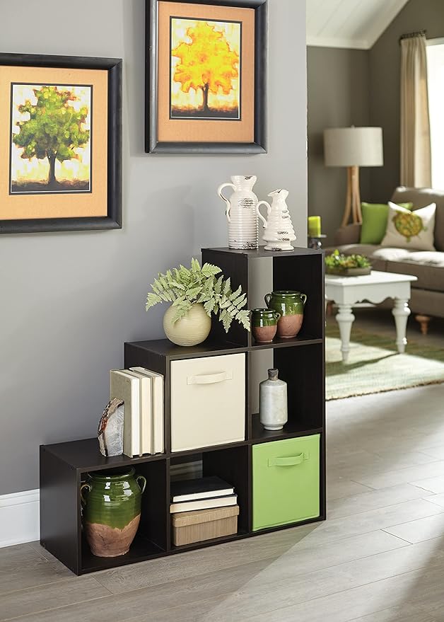 ClosetMaid Cubeicals 3-2-1 Cube Storage Shelf Organizer Bookshelf - Vertical/Horizontal, Easy Assembly - Espresso Wood Finish