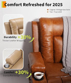 GarveeHome Electric Lift Recliner Chair - Heat and Massage, PU Leather Power Lift Recliner for Elderly & Mobility Impaired, Adjustable Back and Legs, Heavy Duty Lift Chair for Seniors