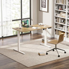 Electric Standing Desk 48 x 24 Inches, Height Adjustable Sit Stand Home Office Computer Desk with Memory Presets,Wood Color