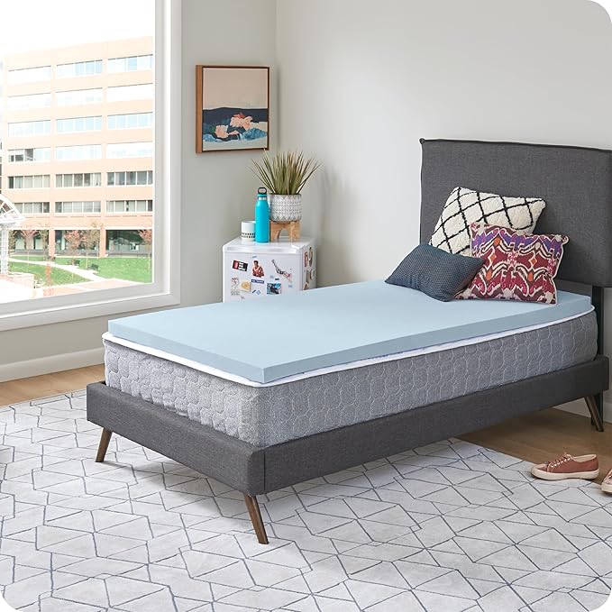 Sealy Dreamlife 2” Gel Memory Foam California King Mattress Topper with SealyComfort Gel Foam, 1 Year Limited Warranty, Made in The USA