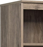 Prepac Narrow Coat Rack Freestanding Hall Tree with 3 Hooks, Entryway Furniture for Coat and Shoe Storage, Entryway Organization with an Adjustable Shelf, 14.75"W x 72.5"H x 15.5"D, Drifted Gray