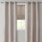 Madison Park Galen Cordless Roman Shade, 34"W x 64"H, Sheen Taupe – Room Darkening, Thermal Insulated, Energy Efficient Window Blind with Subtle Sheen Basketweave Fabric for Privacy