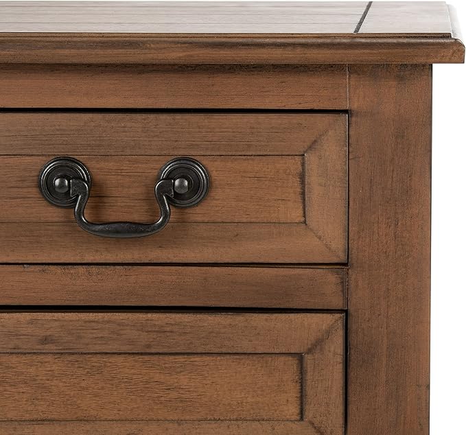 SAFAVIEH Home Collection Primrose Brown 3-Drawer Console Table