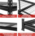 WORKPRO 4000 lbs 5-Tier Metal Shelving Unit, 72”H x 48”W x 24”D, Heavy Duty Adjustable Storage Rack, for Garage, Basement, Warehouse, Workshop