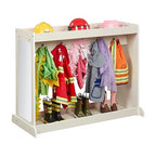 ECR4Kids Streamline Dress-Up Island, Costume Organizer, White Wash