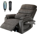 Power Lift Recliner Chair for Adults Elderly Chenille Lay Flat Recliners with Massage Heat, Extended Footrest, Wireless Charging Device, USB Ports, Cup Holder, Lumbar Pillow Up to 400LBS