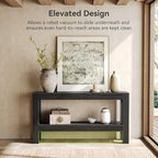 LITTLE TREE 63-Inch Black Console Table for Entryway, Narrow Long Wooden Entry Table for Living Room, Hallway, Sofa, Entrance, Foyer, Behind Couch with 2-Tier Storage Shelves