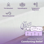 NapQueen Queen Mattress, 6 Inch Charcoal Memory Foam Mattress, Queen Bed Mattress in a Box, CertiPUR-US Certified, Medium Firm, Breathable Soft Fabric Cover