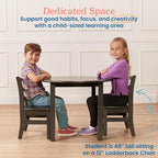 ECR4Kids 30in D Round Hardwood Table with 22in Legs, Kids Furniture, Grey Wash