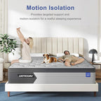Firm King Size Mattress 12 Inch Hybrid King Mattress with Gel Memory Foam-Cooling Ice Silk Top, Support&Back Pain Relief, Individual Pocket Spring, CertiPUR-US Certified Mattress in a Box