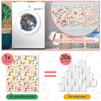 Lucomb 10 Pack Swedish Dishcloths with Hooks, Cellulose Reusable Kitchen Towels Super Absorbent Paper Towels Dish Cloth for Home Kitchen Dishes Cleaning (Quick Drying & Washable Decorative)