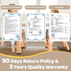 FUNLIO Kids Table and 2 Chairs Set, Height Adjustable Toddler Table and Chair Set for Ages 3-8, Easy to Wipe Arts & Crafts Table, for Classrooms/Daycares/Homes, CPC & CE Approved (3pcs Set) - Gray