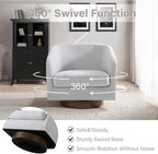 Lumibee Swivel Accent Chairs Set of 2, Chenille Fabric Swivel Barrel Chairs for Living Room, Modern Comfy Upholstered Round Armchairs Single Sofa Chairs for Bedroom, Club-Bright Gray