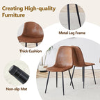 9 Piece Dining Table Set，Dining Room Table Set for 8，71'' Kitchen Table and PU Leather Chairs Set of 8，8 Chair Dining Table Set for Kitchen Dining Room