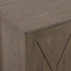 SIMPLIHOME Ela Solid Wood and Pine 54 inch x 18 inch Rectangle Transitional Sideboard with Wine Storage in Smoky Brown for The Dining Room and Kitchen