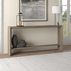 Henn&Hart 64" Wide Rectangular Console Table in Antiqued Gray Oak, for Home, Living Room, Bedroom, Entertainment Room, Office