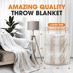 Cheer Collection Embossed Faux Fur Throw Blanket - Ultra Soft Fuzzy Blanket, 60" x 70" - Snow Leopard