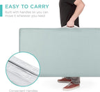 Best Choice Products 4in Portable Twin XL-Size Mattress, Tri-Fold Mattress for Camping, Guest, Toddler, Foam Plush w/Carry Case - Seafoam