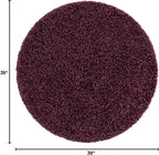 Unique Loom Solid Shag Collection Area Rug (3' 3" Round, Eggplant Purple)