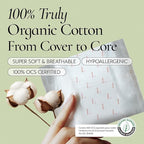 INERTIA The Prism White – Truly Organic Ultra Thin & Leak-Proof Organic Cotton Korean Pads with Wings | Heavy Absorbency | Hypoallergenic, Super Absorbent, Chlorine-Free & Fragrance-Free (10 Count)