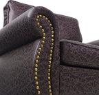 Living Room Furniture Sets,Sofa Sets and Couch Sets for Living Room,Mid-Century Vintage Sofa Couches with Rivet Design (Brown, 2 Loveseat+3 Seater)