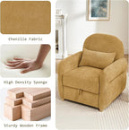 33.5" Accent Chair with Seat Storage Modern Reading Chair Accent Chairs for Living Room Armchair Bedroom,Apartment (Ginger Yellow, 33.5")