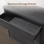 SICOTAS Buffet Cabinet with Storage - Accent Fluted Storage Cabinet with 6 Doors & 3 Drawers Sideboard Credenza Buffet Table Console Cabinets for Living Room Kitchen Dining Room Entryway Office