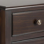 SIMPLIHOME Connaught SOLID WOOD 40 Inch Wide Traditional Entryway Storage Cabinet in Dark Chestnut Brown, For the Living Room, Entryway and Family Room