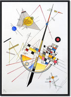 Wieco Art Framed Canvas Wall Art Delicate Tension #85, 1923 by Wassily Kandinsky Famous Classic Paintings Abstract Reproductions Canvas Wall Art for Home Office Decoration