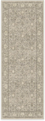 RUGGABLE x Morris & Co Machine Washable Runner Rug – Montreal Natural Stone 2.5x7, Stain-Resistant, Non-Slip – Washable Rug for Hallway, Entryway, Living Room & Kitchen–with Standard Pad