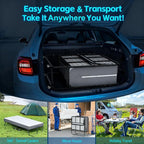Pataku Folding Bed with Mattress, Twin Foldable Bed, Roll Away Beds for Adults, 75" x 31" Roll Away Portable Beds with 5" Mattress, Folded Frame for Small Apartment, Guest Room