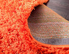 Unique Loom Solid Shag Collection Area Rug (10' x 13' Rectangle, Tiger Orange)
