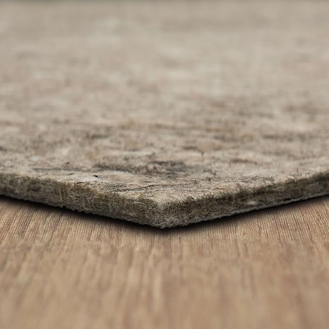 Mohawk Home 8' Square Non Slip Rug Pad Gripper 1/2 Thick Dual Surface Felt + Rubber Gripper - Safe for All Floors