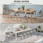 SEALAMB 30 Pack Grey Folding Chairs with Padded Seats & Cushion, Durable Metal Foldable Chairs for Wedding Party, Commercial Chairs for Office School Church Events, 330lb Capacity (Grey-PU, 30 Pack)