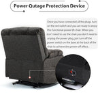 Oversized Zero Gravity Power Lift Recliner Chair for Elderly Adults Big Man Electric Lay Flat Recliner Triple Motor with Heat and Massage, Adjustable Seat Height, Arm Storage, Cup Holder