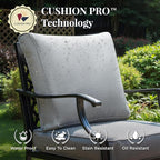Patio Furniture Set 7 pcs, Outdoor Patio Furniture, 3-Seat Sofa, 2 Single Chairs, 2 Swivel Chairs, 2 Ottomans and 5.75" Extra Thick Cushion, Patio Conversation Set for Backyard Deck,Grey