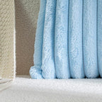 DEELAND Pack of 2,Double-Sided Faux Fur Plush Decorative Throw Pillow Covers Fuzzy Striped Soft Pillowcase Cushion Covers for Sofa Couch Bedroom Lightblue 12x20 inch