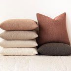 Foindtower Pack of 2 Textured Boucle Throw Pillow Covers Accent Solid Decorative Lumbar Pillow Cases Cozy Couch Cushion Case for Chair Sofa Bedroom Living Room Home Decor 12x20 Inch Dusty Orange Hazel