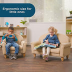Children's Factory As We Grow Chair and Couch, Flexible Seating for Daycare or Preschool, Kids Reading Couch, Playroom Furniture, Buff