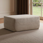Removable Ottoman Can be Footrest Or Side Table, Idea for Living Room Bedroom Balcony(Corduroy Fabric, Camel)